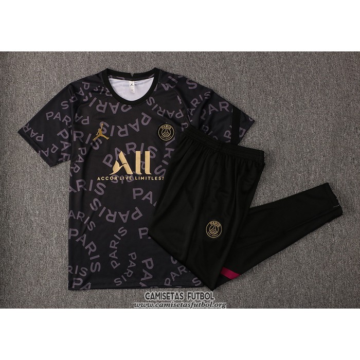 Chandal del Paris Saint-Germain Jordan Manga Corta 2021/2022 Negro